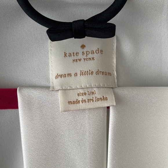 💕x2HP💕Kate Spade white Mrs. Robe - Picture 7 of 9